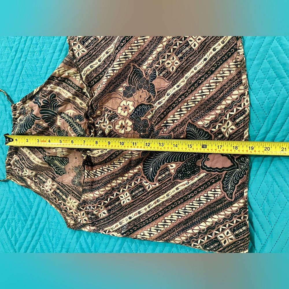 Vintage Bali Batik 100% Cotton Hand Made Indonesian Halter Top - Picture 5 of 7